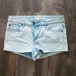 Blue vintage wash shorts